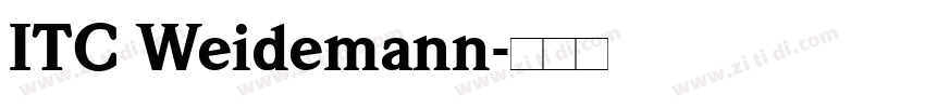 ITC Weidemann字体转换 ITC Weidemann字体转换